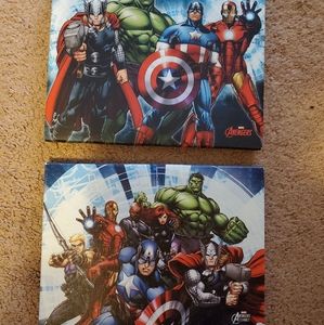 2 small Avergers canvas wall art